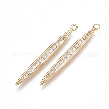 Латунные микро проложить кубического циркония подвески X-KK-T038-350G-1