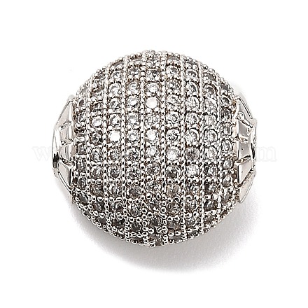 Латунные микро проложить кубического циркония бусы KK-L229-023P-02-1