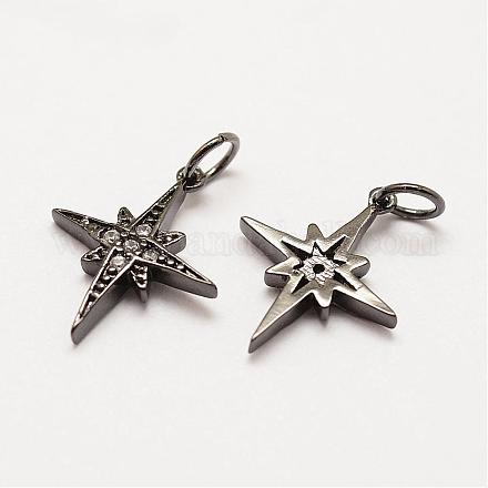 Латунные микро проложить класса AAA кубического циркония подвески ZIRC-G090-05B-NR-1