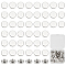 50Pcs Alloy Shank Buttons, 1-Hole, Flat Round, Platinum, 11.5x7mm, Hole: 2mm