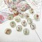 Glass Beads, Nuggets, for DIY Bracelet Accessories, Antique White, 10x11.5x7mm, Hole: 1.2mm