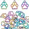 25Pcs Alloy Pendants, Cadmium Free & Nickel Free & Lead Free, Dog Paw Print, Rainbow Color, 19x16x1mm, Hole: 2mm