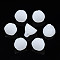 Imitation Jade Glass Charms, Seedpod of the Lotus, White, 13x13mm, Hole: 1.2mm