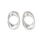 Non-Tarnish 304 Stainless Steel Linking Rings, Twisted Oval, Stainless Steel Color, 20.5x13.5x3mm, Inner Diameter: 11x10.5mm