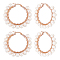 UNICRAFTALE 2 Pairs Hoop Earrings with Natural Pearl Huggies Hoop Earrings Women's Hoop Earrings Stainless Steel Earrings Hypoallergenic Earrings Rose Gold Earrings Sensitive Ears Pin: 0.6mm