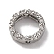 Rack Plating Brass with Cubic Zirconia Bead Frame, Cadmium Free & Lead Free, Long-Lasting Plated, Round Ring, Platinum, 10x3mm, Hole: 1mm