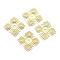 Brass Filigree Joiners, Lead Free & Cadmium Free & Nickel Free, Rhombus, Raw(Unplated), 22x22x2mm, Hole: 2mm