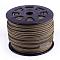 Faux Suede Cords, Faux Suede Lace, Camel, 1/8 inch(3mm)x1.5mm, about 100yards/roll(91.44m/roll), 300 feet/roll