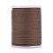 Round Waxed Polyester Cord, Taiwan Waxed Cord, Twisted Cord, Coffee, 1mm, about 12.02 yards(11m)/roll
