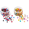 Transparent Frosted Glass Beads and Two Tone Crackle Glass Beads, Round, Mixed Color, 8mm, Hole: 1~1.6mm, 400pcs/set