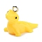 Resin Pendants, With Platinum Iron Loop, Lizard, Yellow, 17.5x12x24mm, Hole: 2mm