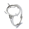 Adjustable 925 Sterling Silver Ring Components, with Cubic Zirconia, For Half Drilled Beads, Real Platinum Plated, 2~4mm, US Size 8(18.1mm)