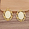 Alloy Pendant Cabochon Settings, Oval, Golden, tray: 18x25mm, 44x33mm