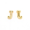 Alloy Slide Charms, with Crystal Rhinestone and Initial Letter A~Z, Letter.J, J: 11.5x7.5x4mm, Hole: 1.5x8mm