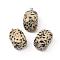 Natural Dalmatian Jasper Pendants, with Platinum Tone Brass Findings, Nuggets, 23~30x13~22x12~20mm, Hole: 5x3mm