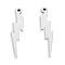 Non-Tarnish 201 Stainless Steel Pendants, Lightning Bolt, Stainless Steel Color, 32.5x7x1.5mm, Hole: 1.6mm