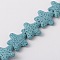 Star Synthetic Lava Rock Beads Strands, Dyed, Light Blue, 25x26x7mm, Hole: 1mm, about 18pcs/strand, 16.5 inch