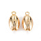 Brass Pendants, Nickel Free, Bud, Real 18K Gold Plated, 12.5x7x5.5mm, Hole: 1.2mm