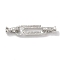 Paperclip Rack Plating Brass Micro Pave Clear Cubic Zirconia Fold Over Clasps, Long-lasting Plated, Lead Free & Cadmium Free, Platinum, 50mm, Hole: 1mm
