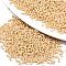 11/0 Grade A Glass Seed Beads, Cylinder, Uniform Seed Bead Size, Baking Paint, Navajo White, 1.5x1mm, Hole: 0.5mm, about 20000pcs/bag