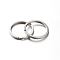 304 Stainless Steel Split Key Rings, Keychain Clasp Findings, Stainless Steel Color, 30x2.5mm