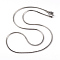 Non-Tarnish 304 Stainless Steel Square Snake Chains Necklaces, with Lobster Clasps, Stainless Steel Color, 19.69 inch(50cm)