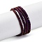 Electroplated Non-magnetic Hematite Beads Strands, Disc, Heishi Beads, Purple Plated, 2~2.5x1mm, Hole: 0.6mm, about 365~370pcs/strand, 15.47''(39.3cm)