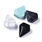 Natural & Synthetic Mixed Gemstone Pendants, Faceted, Diamond, 21x17x8.5mm, Hole: 1.2mm