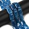 Natural Dyed Malaysia Jade Beads Strands, Rectangle, Steel Blue, 18~18.5x13~13.5x4.5~5mm, Hole: 1.2mm, about 22pcs/strand, 15.87''(40.3cm)