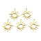 Ion Plating(IP) 201 Stainless Steel Pendants, Sun, Real 18K Gold Plated, 28x24x1.5mm, Hole: 1.5mm