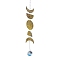 Moon Phase Theme Crystal Glass Sun Catcher Pendant, Rainbow Maker, DIY Garden & Home Decoration, Moon, 445mm