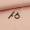 Stainless Steel Toggle Clasps, Ring, Gunmetal, 8~14x20~25mm
