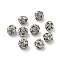 10mm Brass Crystal Rhinestone Beads, Round, for Jewelry Projects, Platinum, 9~10x10mm, Hole: 1.4mm