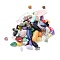 Natural & Synthetic Mixed Gemstone Beads, Mixed shape, Mixed Color, 4~24x4~9x2~7mm, Hole: 1mm, about 450pcs/300g