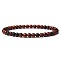Natural Mahogany Obsidian Beads Stretch Bracelets, Round, 4mm