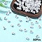 Acrylic Horizontal Hole Letter Beads, with Enamel, Cube, Letter D, 6x6x6mm, Hole: 3.2mm