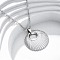 Flat Round 304 Stainless Steel Pendant Necklaces, Stainless Steel Color, 17.99 inch(45.7cm)