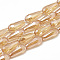 Electroplate Glass Beads Strands, Faceted Teardrop, PeachPuff, 9~9.5x4mm, Hole: 1mm, about 72pcs/strand, 25.98 inch
