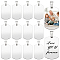 25Pcs 304 Stainless Steel Stamping Blank Tag Pendants, Double Side Polished, Rectangle, Stainless Steel Color, 36x22x2mm, Hole: 7x4mm