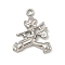 Non-Tarnish 304 Stainless Steel Pendants, Chimney Sweep Charm, Stainless Steel Color, 17.5x15x2mm, Hole: 1.4mm