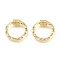 Brass Micro Pave Cubic Zirconia Screw Carabiner Lock Charms, for Necklaces Making, Quick Links, O Ring, Golden, Clear, 20.5x4.5mm