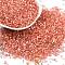 Imitation Cat Eyes Glass Seed Beads, Dyed, Cylinder, Light Coral, 1.6x1.3mm, Hole: 0.8mm, about 1333pcs/10g