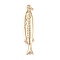 Brass Pendants, with Jump Ring, Fish Charms, Golden, 39x7x5.5mm, Hole: 3.4mm