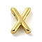Brass Pendants, Cadmium Free & Nickel Free & Lead Free, Real 18K Gold Plated, Letter X, 8.5x7x3mm, Hole: 1.2mm