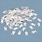Brass Charms, Fish, 925 Sterling Silver Plated, 8x4x0.5mm, Hole: 1.2mm