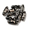 Tibetan Style dZi Beads Strands, Natural Dyed Agate Beads, Rice, Black, Lighting & 5-Eye Pattern, 28.5~30x10mm, Hole: 2~2.5mm