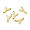 Rack Plating Brass Letter Connector Charms, for Personalized Name Necklace Making, Real 18K Gold Plated, Long-Lasting Plated, Cadmium Free & Nickel Free & Lead Free, Letter.Y, 14x9x1.5mm, Hole: 1mm