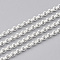 304 Stainless Steel Rolo Chains, Belcher Chain, Unwelded, with Spool, Silver Color Plated, 3x1mm, about 32.8 Feet(10m)/roll