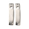 Tarnish Resistant 201 Stainless Steel Connector Charms, Curved Rectangle Links with Hollow Pattern, Stainless Steel Color, Clover, 30x6x0.8mm, Hole: 1.4mm