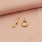 Stainless Steel Toggle Clasps, Ring, Golden, 8~14x20~25mm